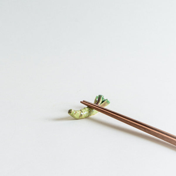 Wasabi Chopstick Rest – Handmade Japanese Ceramic Hashioki