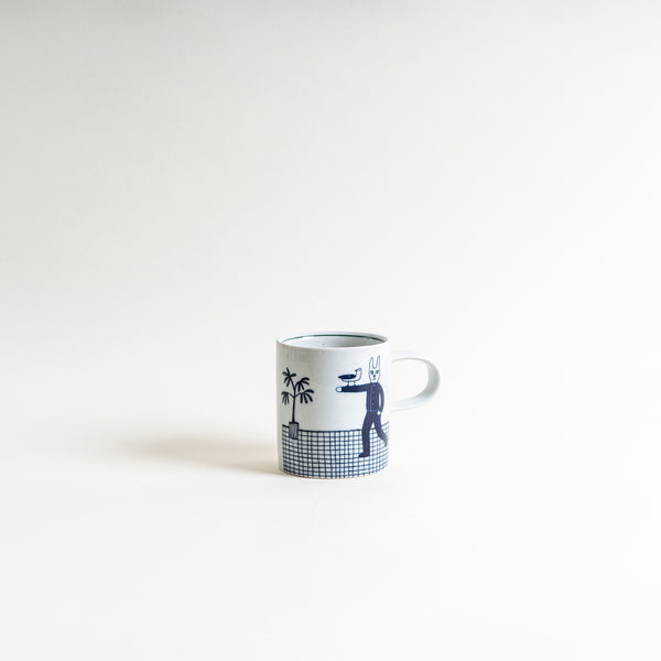 Yeogi-Damki Yeo Kyung Lan ceramic mug in rabbit style.