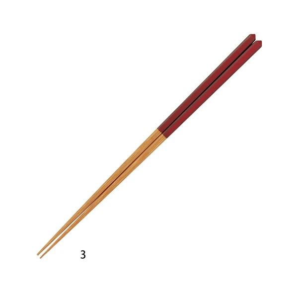 Diamond Cut Sharpened Chopsticks - Red/Black