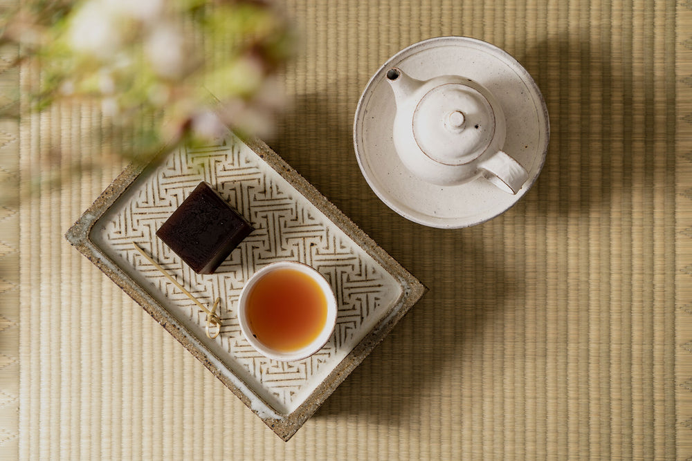 Handmade ceramic teaware and dessert set