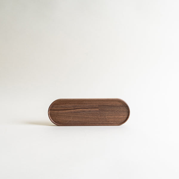 10" Hasami Porcelain Walnut Wooden Oval Tray