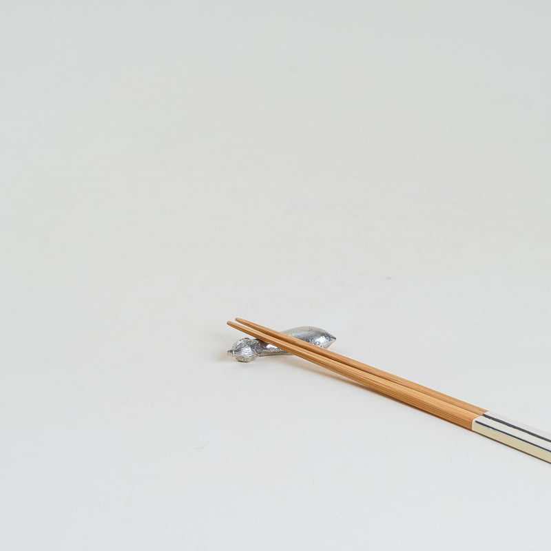 Japanese Tin Chopstick Rest - Eggplant