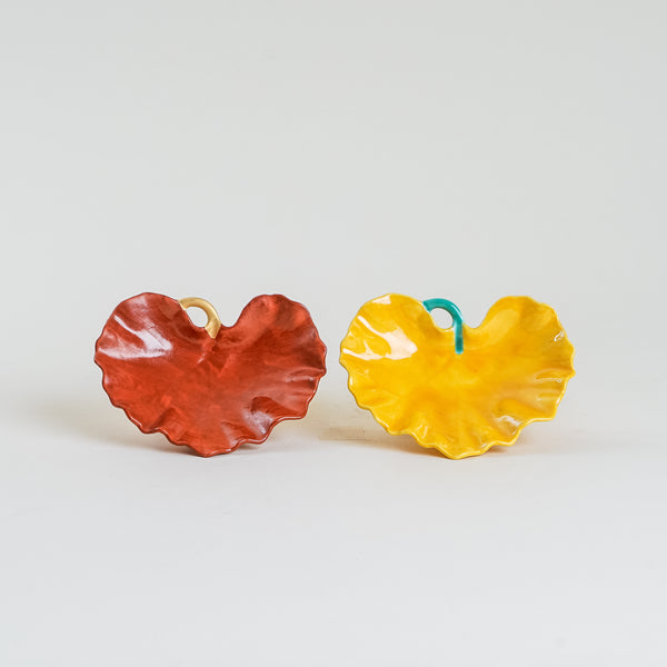Arita Ware Yellow Leaf Side Dish