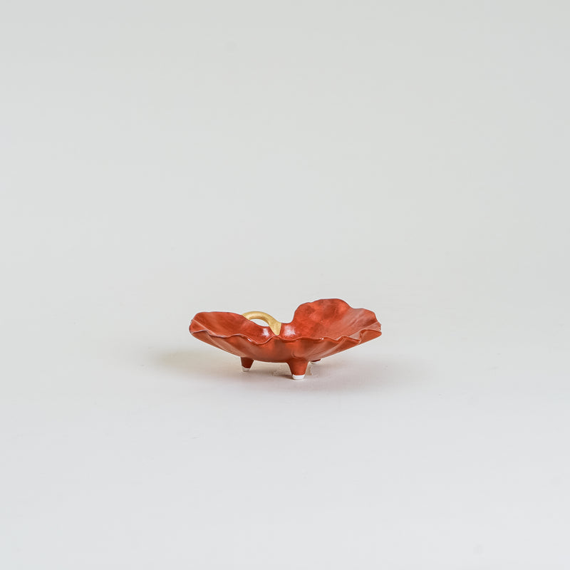 Arita Ware Red Leaf Side Dish