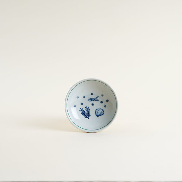 Yeogi-Damki Hand-Painted Sea Creatures Sauce Dish