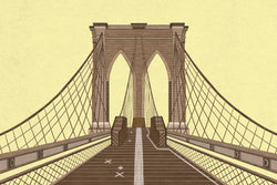 Mogutable x Chang Chih NYC Postcard - Brooklyn Bridge