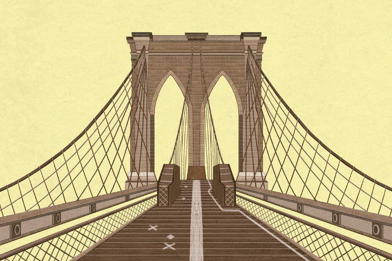 Mogutable x Chang Chih NYC Postcard - Brooklyn Bridge