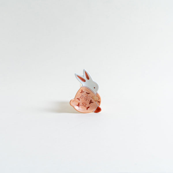 Hand-Painted Rabbit Small Dish