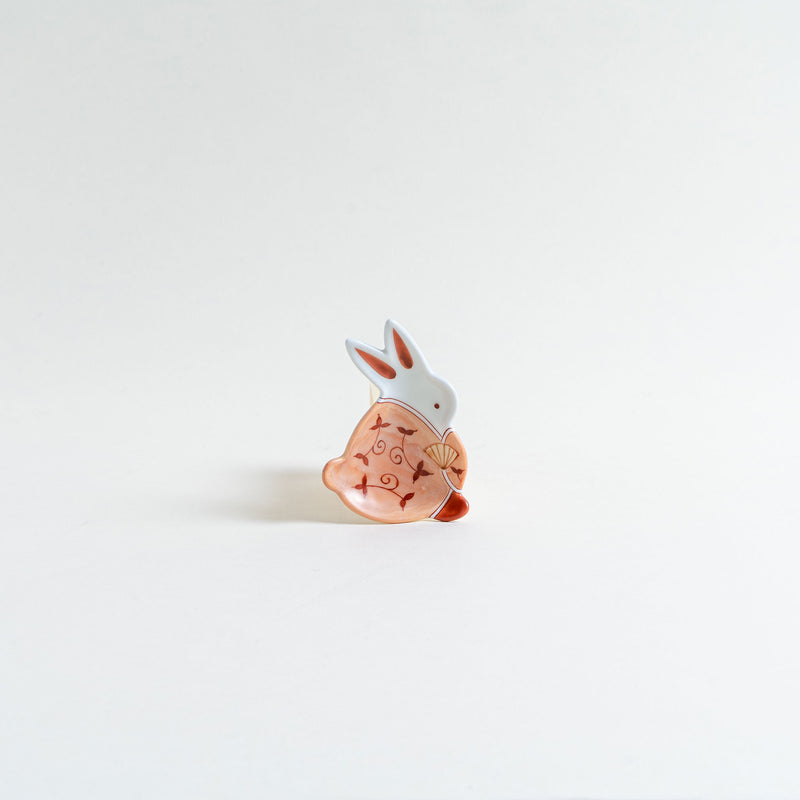 Hand-Painted Rabbit Small Dish