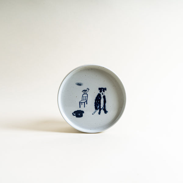 Yeogi-Damki Yeo Kyung Lan ceramic plate in dog & Phone style.
