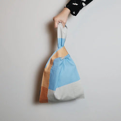 Waterproofing-Paint Orange & Blue Knot Bag