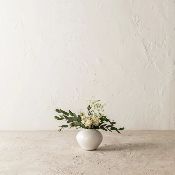 Ivory Stoneware Mini Vase