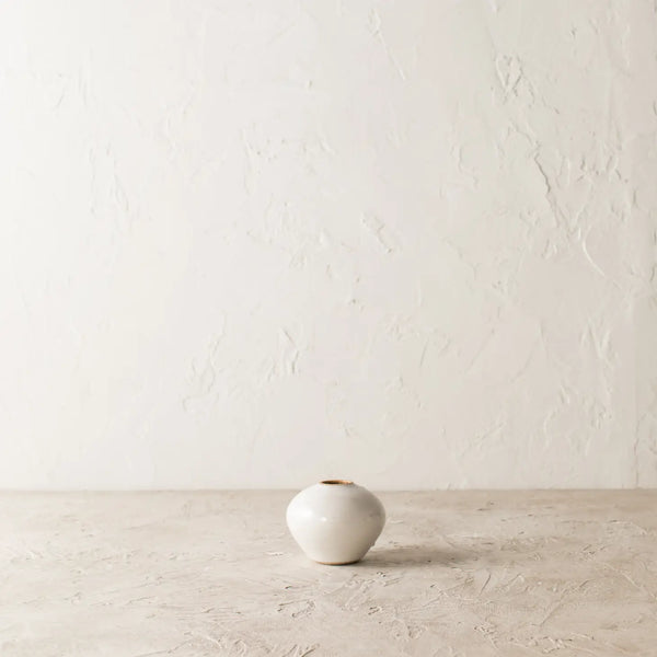 Ivory Stoneware Mini Vase