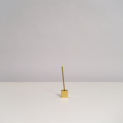 Brass Cubic Incense Holder in Gold
