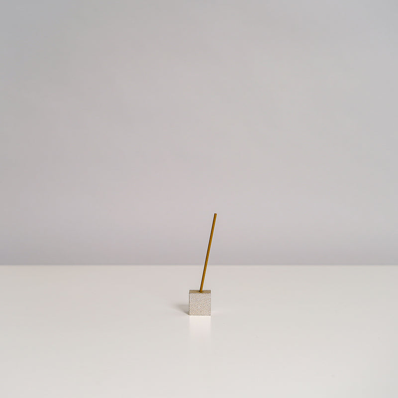 Brass Cubic Incense Holder in Silver