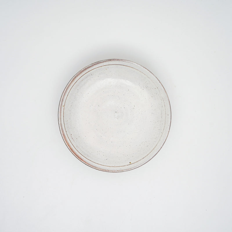 5.75" White Slip Covered Plate