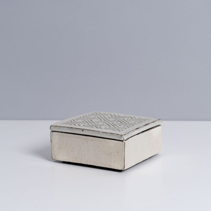 Square Box with Patterned Lid