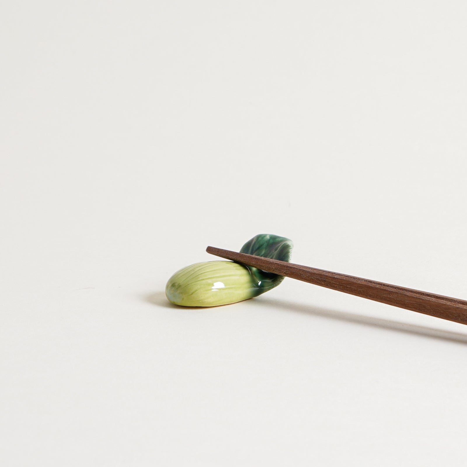 Bok Choy Chopstick Rest – Handmade Japanese Ceramic Hashioki