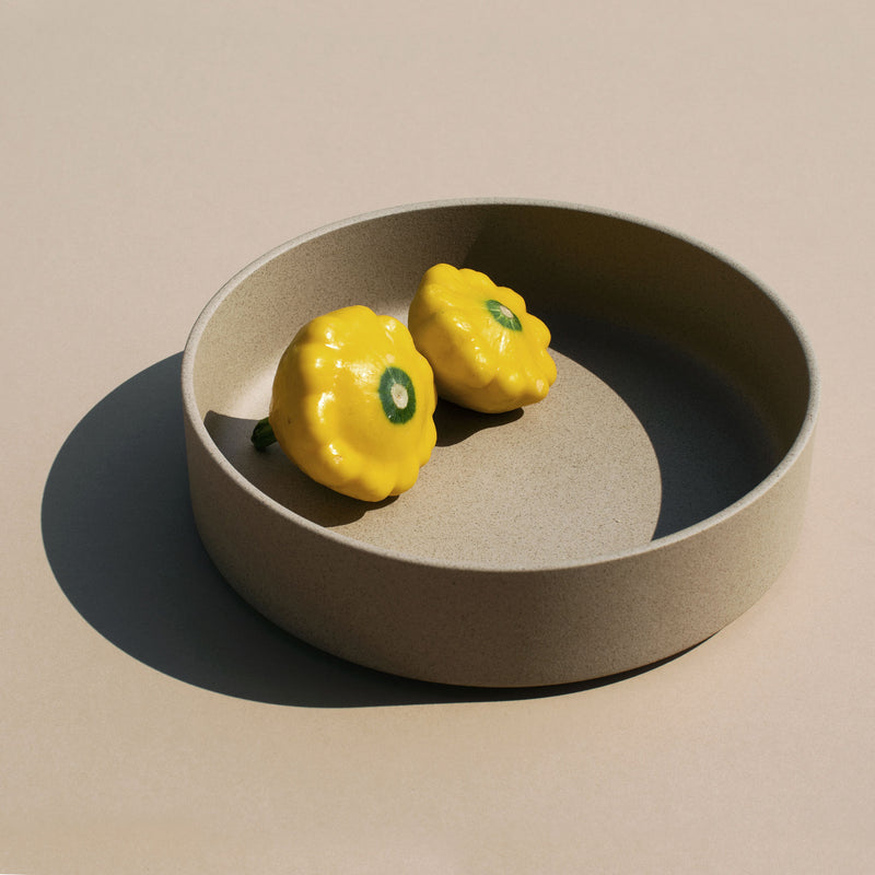 Yellow Squash in a 8.6" Hasami Porcelain Serving Bowl in Black - Mogutable