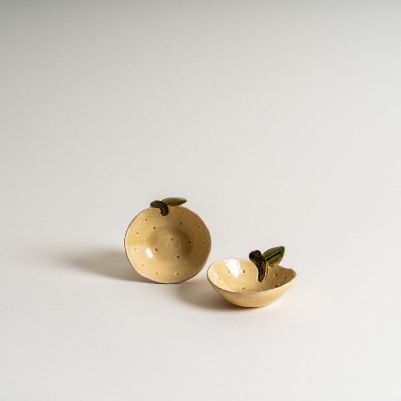 Vegetable-Shaped Mini Ceramic Dishes - Yuzu